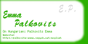 emma palkovits business card